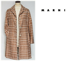 267,300円新品タグ付き【MARNI マルニ】チェック柄コート 38(M) v1904-3291