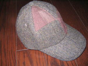 ★ ビンテージ 英国 CHRISTYS LONDON ハリスツイード Harris Tweed / ウールハット 帽子 キャップ / サイズM(55~58cm) ★