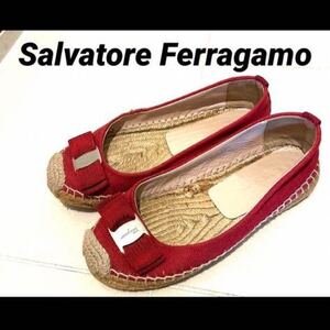 使用感強　使用感あり　salvatore ferragamo　 サルヴァトーレフェラガモ エスパドリーユ　パンプス