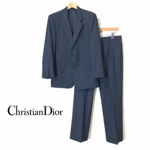 1K2571-F◆ Christian Dior クリスチャンディオール セットアップ スーツ シングル テーラードジャケット スラックス ◆ ウール 古着