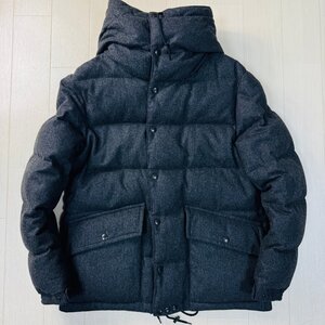 未使用並/2 M-L相当★モンクレール/MONCLER MAXIME メランジウール ダウンジャケット ボリュームネック 肉厚 アウター メンズ ダークグレー