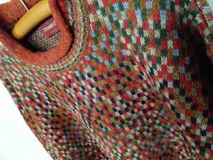 example by missoni ミッソーニ アルパカウール モックネックニット/セーター S マルチカラー/モザイク柄 made in italy 