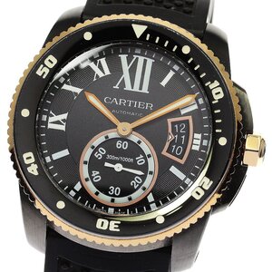 ☆訳あり 【CARTIER】カルティエ カリブル ドゥ カルティエ ダイバー デイト W2CA0004 自動巻き メンズ_738541【ev20】