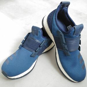 【☆1円スタート☆】adidas アディダス pure boost ピュアブースト メンズ 軽量 ランニング シューズ スニーカー 26.5cm ブルー系 MA682