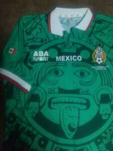 値下交渉 1998年 ワールドカップ メキシコ代表 ABA SPORT 検/ FIFA WORLD CUP FRANCE MEXICO AZTECA OFFICIAL JERSEY CAMPOS HERNANDEZ Y2K