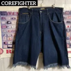 90s-00s-COREFIGHTERバギーデニムショーツカットオフハーフパンツ