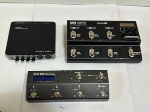 オーディオ音楽機器3台まとめTASCAM US-200 オーディオインターフェイスLINE6 M9stompbox Modeler Musicom LAB EFX-ME AUDIO CONTROLLER