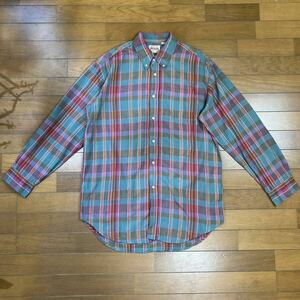 LEVI STRAUSS&CO リーバイス チェック柄 made in India vintage ヴィンテージ 長袖 ボタンダウン 