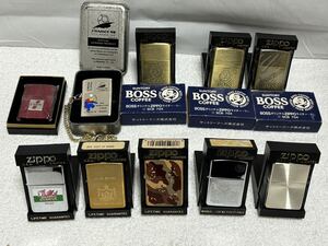 【116-9】1円〜【新品】ZIPPO ジッポー ライター 他 10点まとめ 現状出品 喫煙 喫煙具 シルバー 全て箱付き 同梱不可