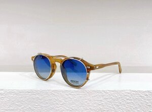 送料無料 MOSCOT モスコット MILTZEN サングラス 伊達眼鏡 2way レンズ 2点 セルフレーム フルリム 小顔 未使用 46mm TT116