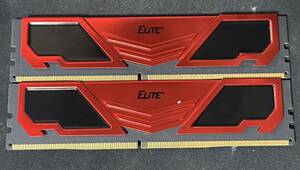 TEAMGROUP ELITE DDR4-2666 8GB 2枚組(16GB) デスクトップメモリ TPRD48G2666HC19BK