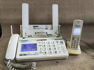 K-1728 Panasonic パーソナルファックス パナソニック KX-PD301 子機付 KX-FKD401 PNLC1026 FAX ファックス 電話 ホワイト 