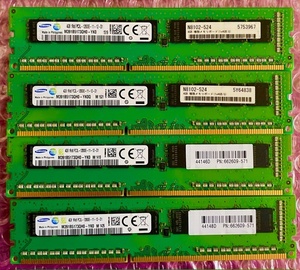 W135☆ SAMSUNG DDR3L PC3L-12800E-11-12-D1 4GB×4 計16GB デスクトップ用メモリ Memory メモリー 動作確認済み 