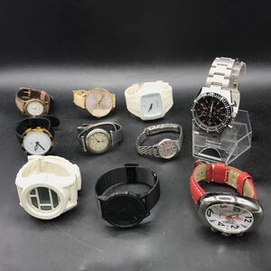 M187 腕時計 10本 まとめ売り TECHNOS NIXON MARIO VALENTINO LOCMAN renoma TED BAKER アナログ QZ クォーツ 良品あり