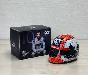 新品未展示品 1/2 MINI HELMET 2020 SPORTS MINI LINE SCUDERIA ALPHATAURI アルファタウリ ピエール ガスリー 直筆サイン入り 箱付き