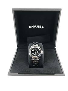 □CHANEL シャネル J12 29mm H2685 腕時計 クォーツ 8P ブラック セラミック レディース□