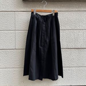 USED USA古着 黒 プリーツスカート ブラック ロングスカート to five career clothes アメリカ古着 vintage ヴィンテージ W 68cm