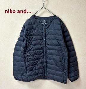 ●nikoand...ニコアンドノーカラーライトダウンジャケット3(M)黒●軽量