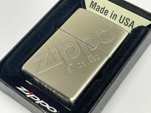 送料無料 ZIPPO[ジッポー]ZIPPO LOGO ジッポーロゴ ニッケルメッキ古美仕上げ 202-Z