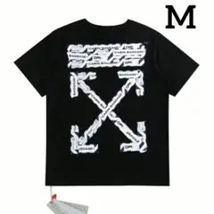 新品 OFF-WHITE オフホワイト プリント半袖Tシャツ ブラックMサイズ