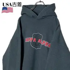 00s USA古着 KAPPA ALPHAパーカー グレー XL スウェット