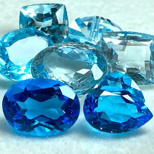 1円〜!!☆天然ブルートパーズおまとめ103.5ct☆n 約20.7g ルース 裸石 宝石 ジュエリー jewelry blue topaz w5A36