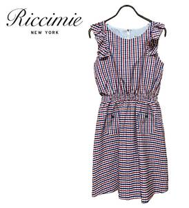 【1000円～】★日本製 Riccimie PREMIERE SALON リッチミー チェック ノースリーブ ワンピース 0