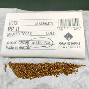 ☆ほぼ未使用 SWAROVSKI スワロフスキー ヴィンテージ ルース 1012 11PP 10gross Smoked Topaz スモークトパーズ 裸石 デコ R-190