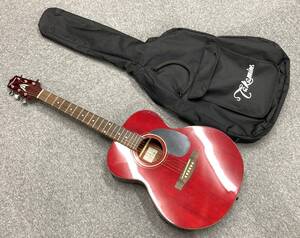 Takamine タカミネ アコースティックギター T-FO STR レッド アコギ 楽器 ソフトケース付き 現状品