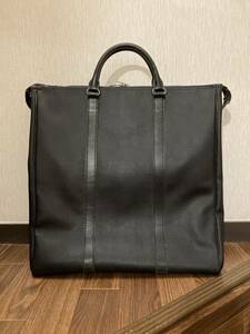 ●PORTER ポーター 大型トートバッグ オールド ビンテージ OLD PVC×レザー 黒 吉田カバン 