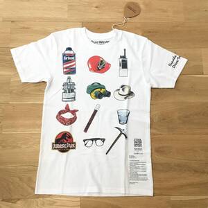 THEATRE PRODUCTS シアタープロダクツ ジュラシックパーク Jurassic Park インジェン社 ツール プリントTシャツ ホワイト