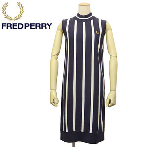 FRED PERRY (フレッドペリー) D3161 STRIPED KNITTED DRESS ニットドレス N13 DARK GRAPHITE FP492 10