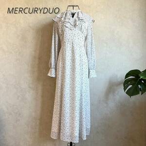 【美品】MERCURYDUO マーキュリーデュオ 2WAYオープンショルダープリントワンピース　S　