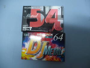 [未開封]SONY/ソニー CDix 54 /TDK DJ METAL 64 カセットテープ 2本