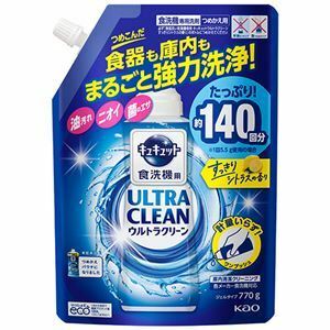 【新品】（まとめ）花王 食器洗い乾燥機専用キュキュットウルトラクリーン すっきりシトラスの香り つめかえ用 770g 1個【×3セット】