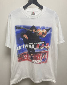 00s ポールマッカートニー XLサイズ driving U.S.A. tour 2002 Tシャツ Paul McCartney Beatles ビートルズ