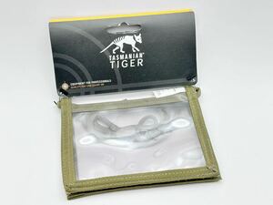 6-3 未使用 Tasmanian Tiger タスマニアン タイガー ID Holder ID ホルダー パスケース カーキ 7628.343 両面 透明 ミリタリー