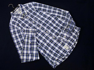 Abercrombie & Fitch アバクロンビー＆フィッチ チェック シャツ sizeM/白ｘ青 ◇■ ☆ ejc9 メンズ