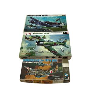 未組立 REVELL レベル プラモデル 川崎2式複座戦闘機 メッサーシュミット 零戦 軍用機 戦闘機 3機 