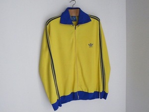 アディダス ヴィンテージジャージ スウェーデンカラー フランス製 made in FRANCE Sweden 代表 adidas 70s 青タグ ビンテージ VENTEX社製