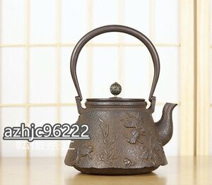 【高品質】1600ML鉄瓶 鋳鉄製の壷 大容量 鉄壺お茶の道具　 コーティングなし 手作り鉄 やかん お湯を沸かす
