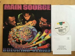 オリジナルスタンパー使用のリプレス アンケートハガキ付 LP Main Source Breaking Atoms