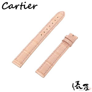 【カルティエ】タンクアメリカンSM 純正ベルト 未使用 ピンク アリゲーター 時計 Cartier 俵屋 PR50033