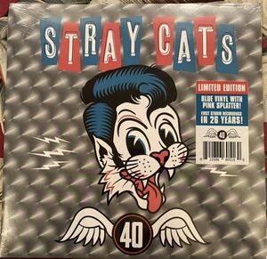 STRAY CATS LIMITED EDITION Blue Vinyl with Pink Splatter 新品 LP 40 ストレイキャッツ ロカビリー