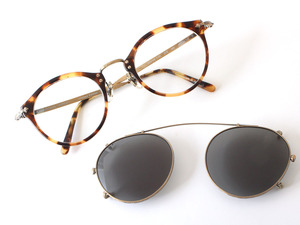 E24744 OLIVER PEOPLES オリバーピープルズ 2WAY メガネ 度入り 現状品 サングラス OV5184 47□24 142 日本製 ブラウン系×ゴールド