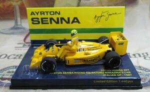 ★レア絶版*世界1440台*Minichamps PMA*1/43*Lotus 99T #11 1987 Italian GP*中嶋悟*Ayrton Senna*セナ