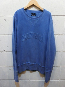 19SS TMT ティーエムティー VINTAGE FRENCH TERRY PULLOVER(CALIFORNIA) プルオーバー スウェット sizeM ブルー 日本製 91F2701