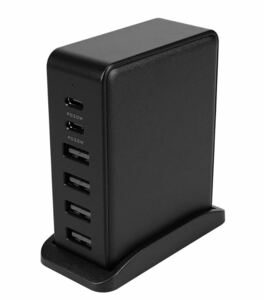 オウルテック USB 充電器 合計最大64W PD20W USB Type-C×2 Type-A×4 スタンド付き PSE認証品 ブラック OWL-APD64C2A4-BK 未使用未開封品