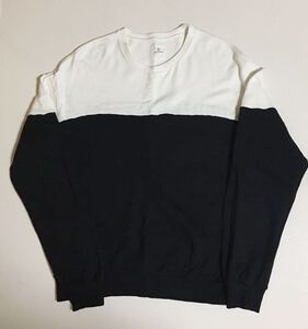 uniform experiment CHEST PANELED WIDE CREWNECK SWEAT 4 BLACK WHITE ユニフォームエクスペリメント バイカラー スウェット UE 切替