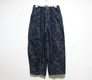 送料無料 定価3.5万 新品 Needles H.D. Pant Jean 10oz Denim Paisley XS ニードルズ ヒザデル デニム パンツ ペイズリー NS167